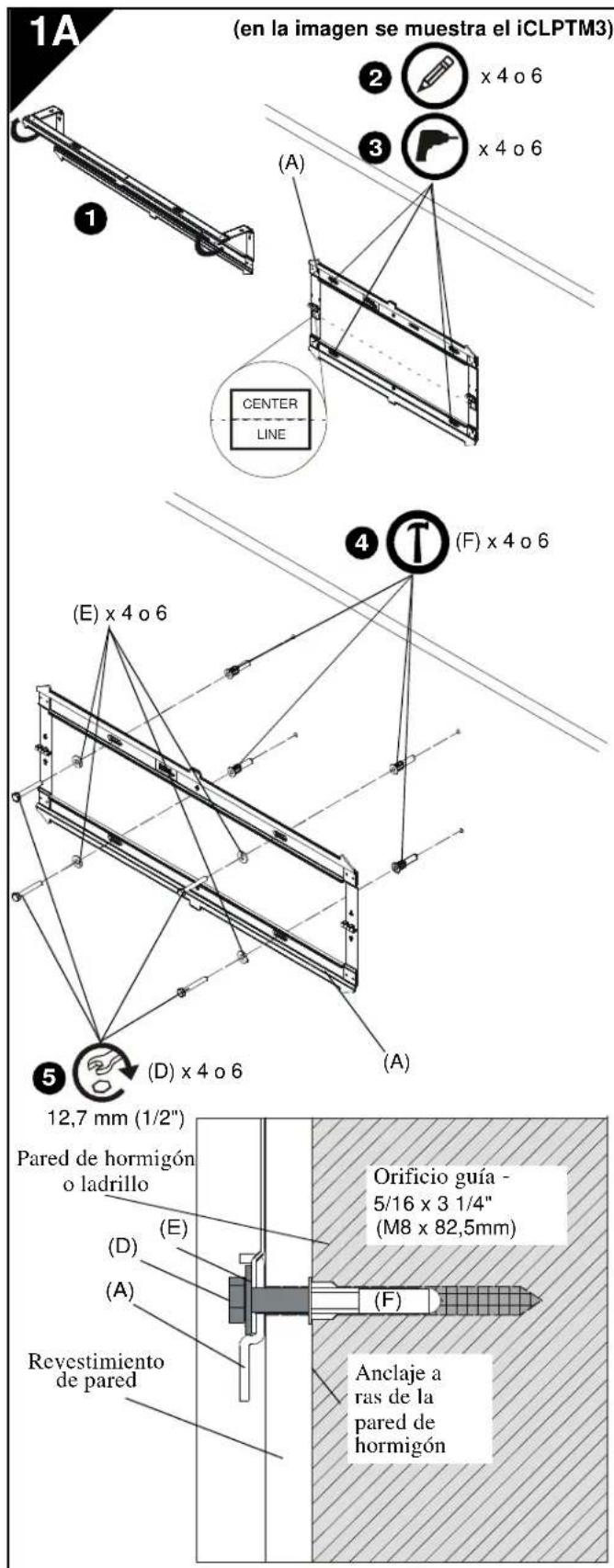 Chief iCXPTM3B03 - INSTALACIÓN DE LA PLACA DE PARED EN LA PARED: MONTANTES DE MADERA - 2