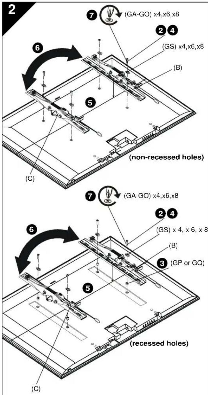Chief iCXPTM3B03 - INSTALL WALL PLATE TO WALL - CONCRETE, CONCRETE BLOCK OR BRICK - 4