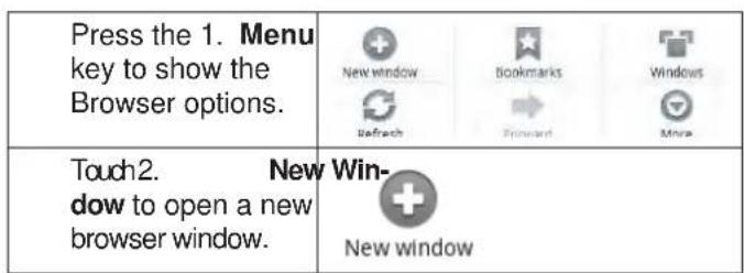 COBY Kyros MID8024 - To open a new browser window. + - 1