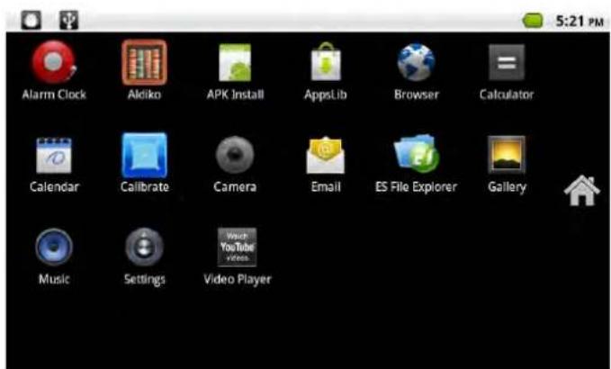 COBY Kyros MID8024 - A propos des applications - 1