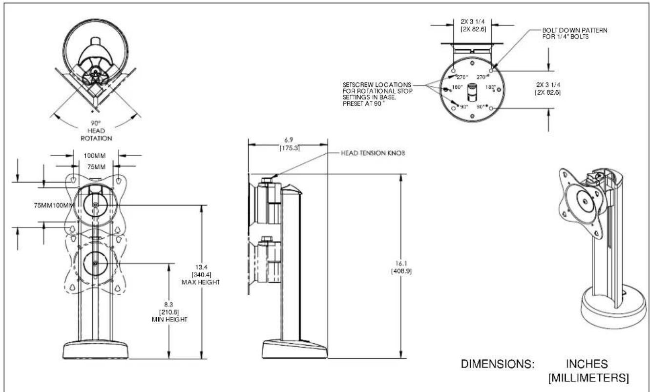 Chief STS1 - DIMENSIONS - 1