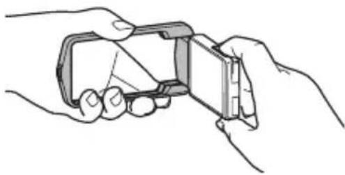 CASIO Exilim EXTR100 - Tenez l'appareil photo comme sur l'illustration. - 1