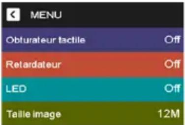 CASIO Exilim EXTR100 - En mode REC, touchez « MENU ». - 1