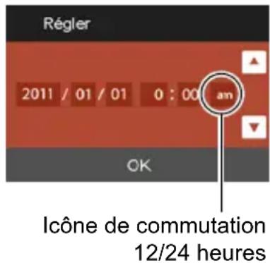 CASIO Exilim EXTR100 - Réglage de l'horloge de l'appareil photo (Régler) - 1