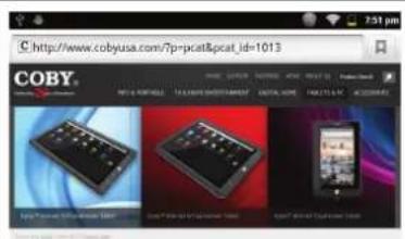 COBY Kyros MID81274G - Browsing the Web - 5