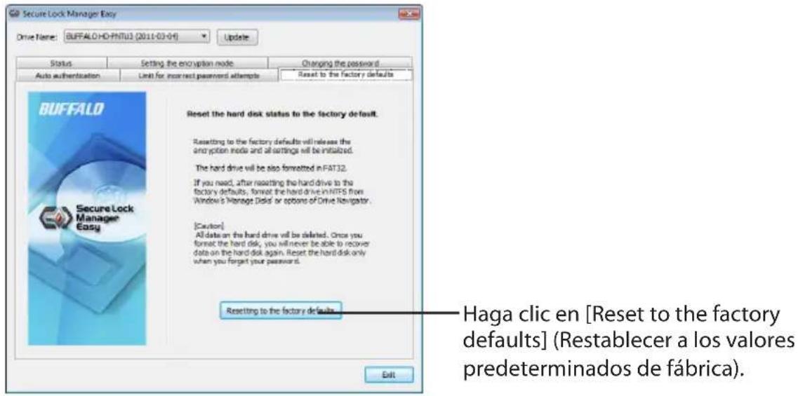 BUFFALO MiniStation Plus - Restablecer a los values predeterminados de fabrica - 2