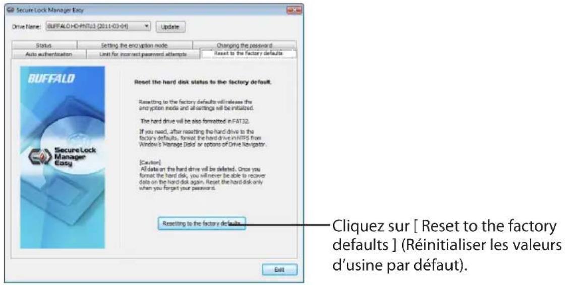 BUFFALO MiniStation Plus - Réinitialiser les valeurs d'usine par défaut - 2