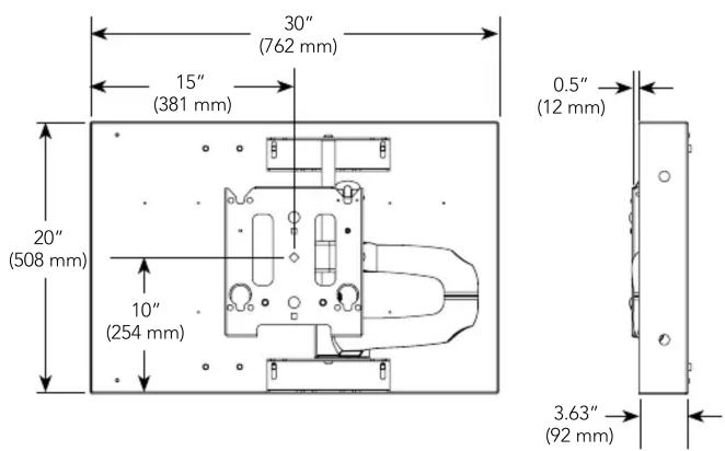 Chief PWRIW2000B - TECHNICAL DRAWINGS - 1