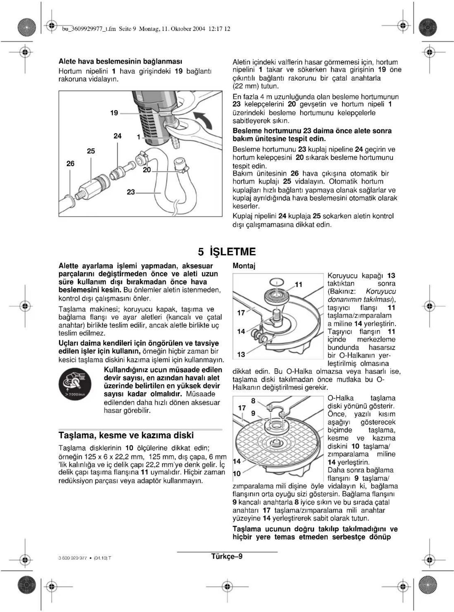 BOSCH 0 607 352 112 - Bir basinl hava kontrl unitesinin kullanlmasi gereklidir. - 2