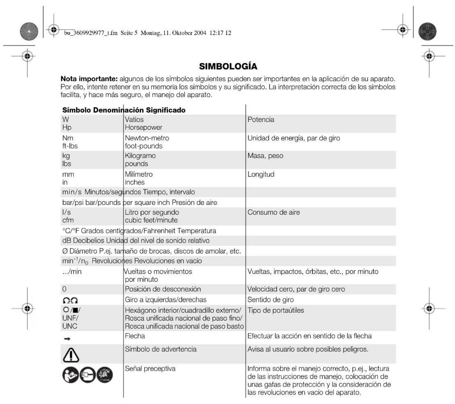 BOSCH 0 607 352 112 - Instrucciones de seguridad espécíficas para trabajo con hojas lijadoras - 1