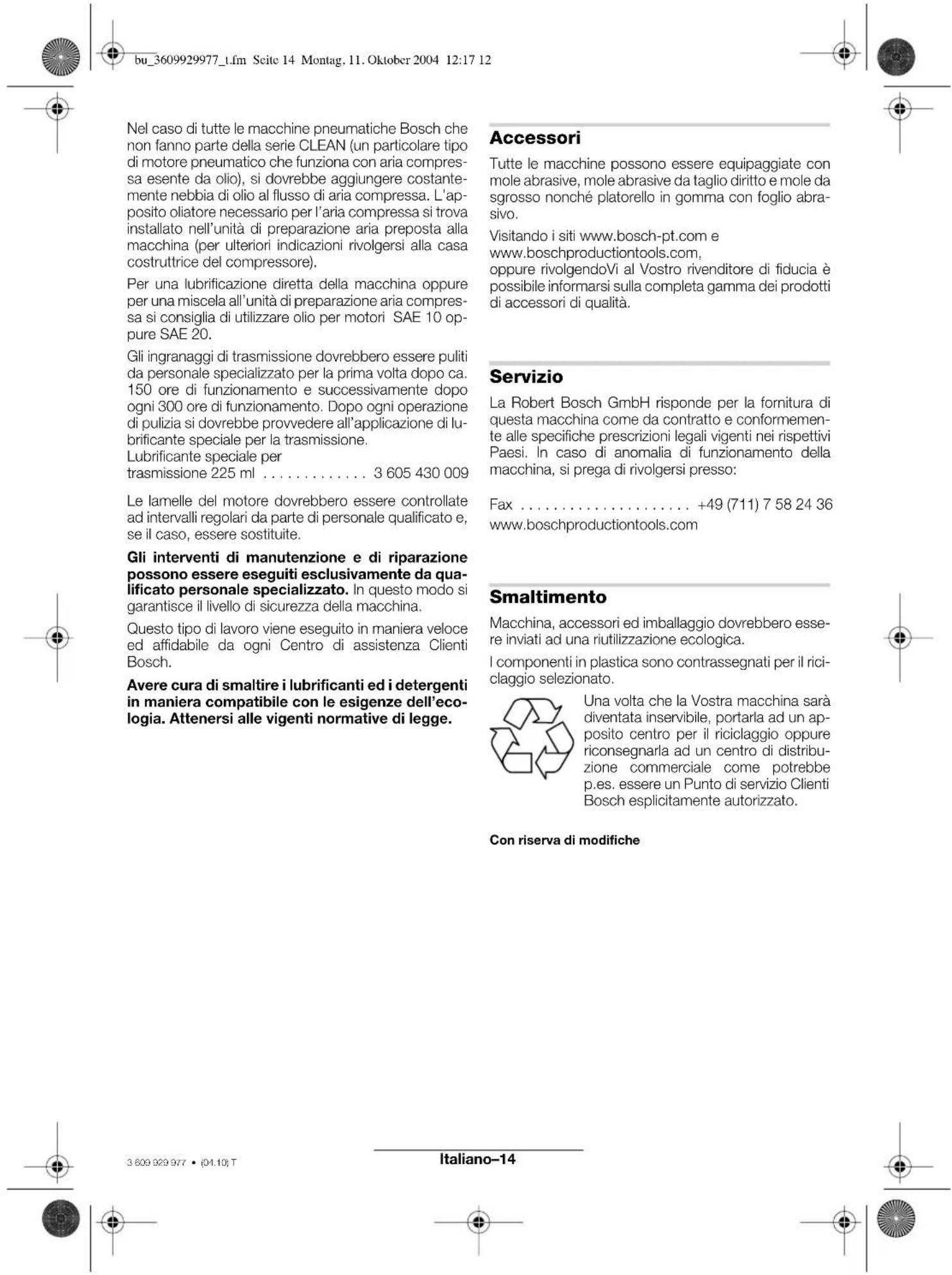 BOSCH 0 607 352 112 - Manutenzione - 4