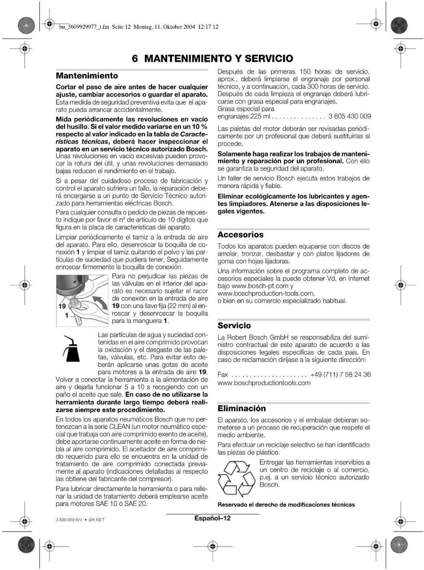 BOSCH 0 607 352 112 - Tip0 607 352 113/.. 114/.. 118/.. 120 Pulsador - 3