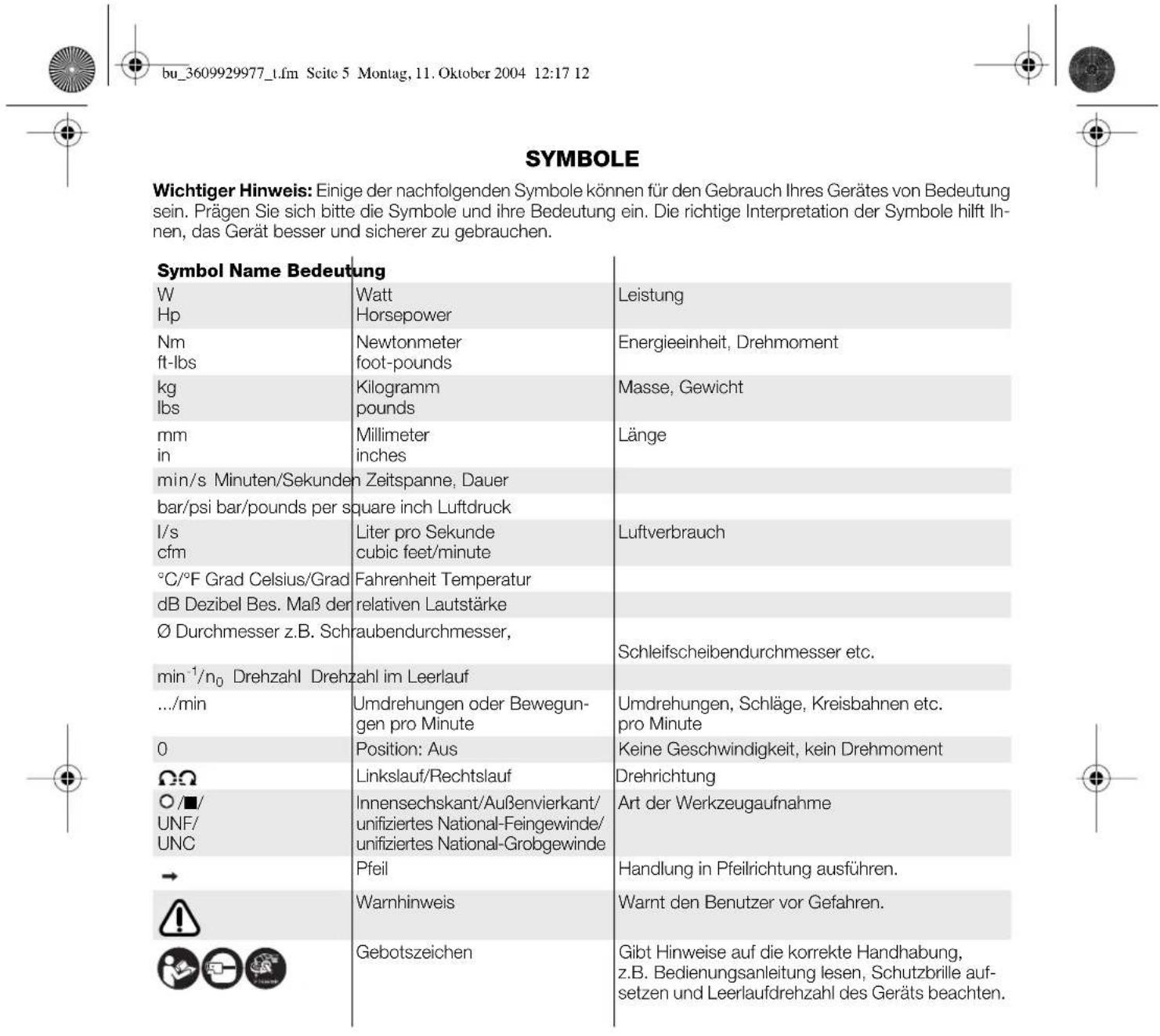 BOSCH 0 607 352 112 - Weitere Sicherheitshinweise für alle Anwendungen - 2