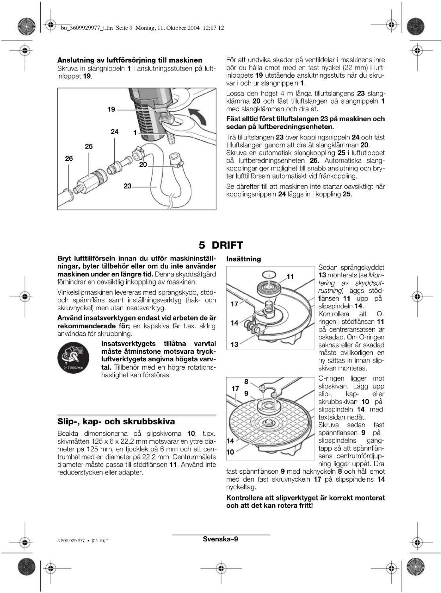 BOSCH 0 607 352 112 - En Luftbehandlingsenhet ske användas. - 2
