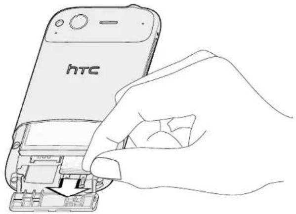 HTC Desire S - Retirer le film de protection de la batterie - 1