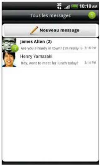 HTC Desire S - Ouvrir l'application Messages - 1