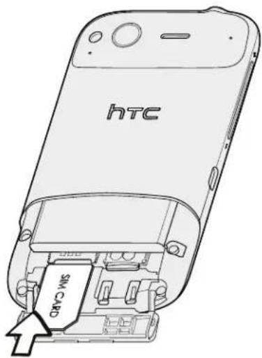 HTC Desire S - Installer la carte SIM - 1