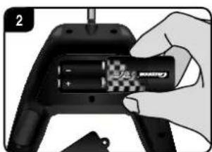 CARRERA Agent Black Watergun - Inserimento della batteria da 9 V - 2