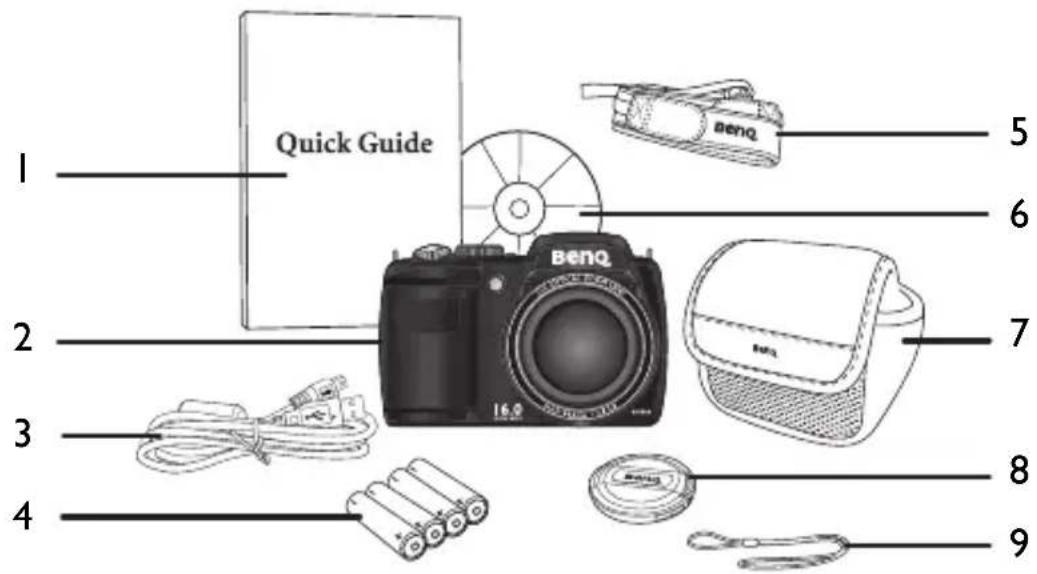 BENQ 9H.A2501.5AE - Vérifier le contenu de la boîte - 1