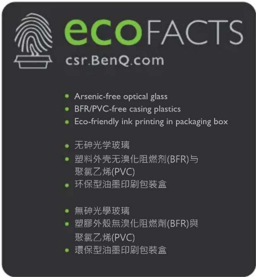 BENQ 9H.A2501.5AE - BenQ ecoFACTS - 1
