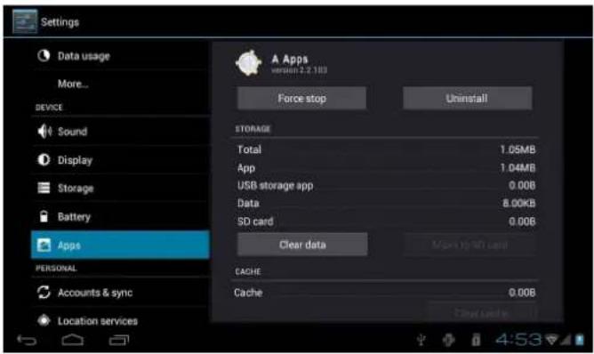 COBY Kyros MID7035 - Gestion des Applications - 6