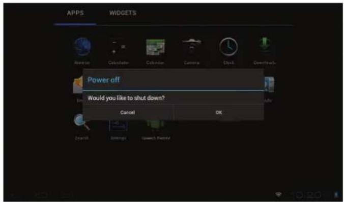 COBY Kyros MID7042 - Turning the Tablet on and off - 1