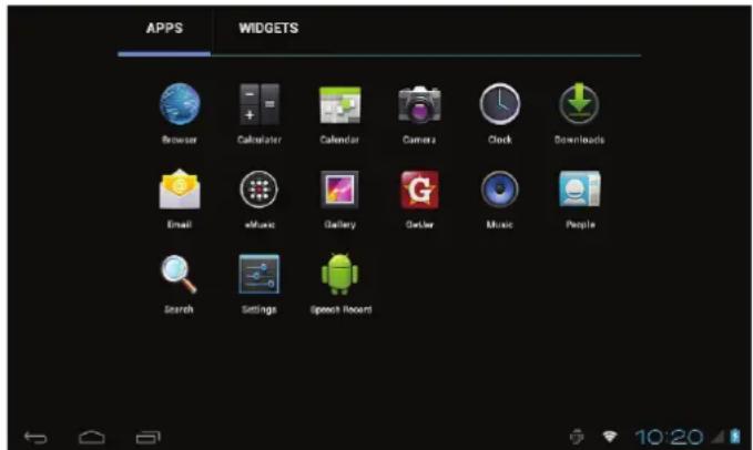 COBY Kyros MID7042 - A propos des applications - 1