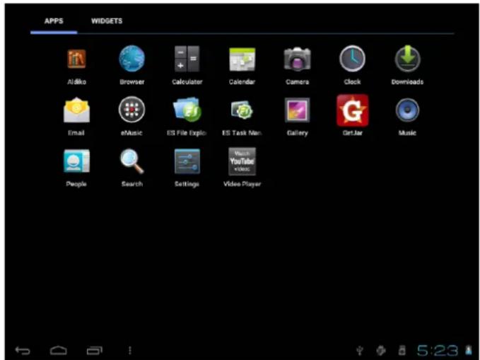 COBY Kyros MID8042 - A propos des applications - 1