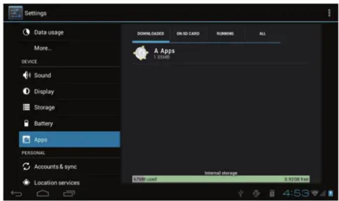 COBY Kyros MID9042 - Managing Applications - 6