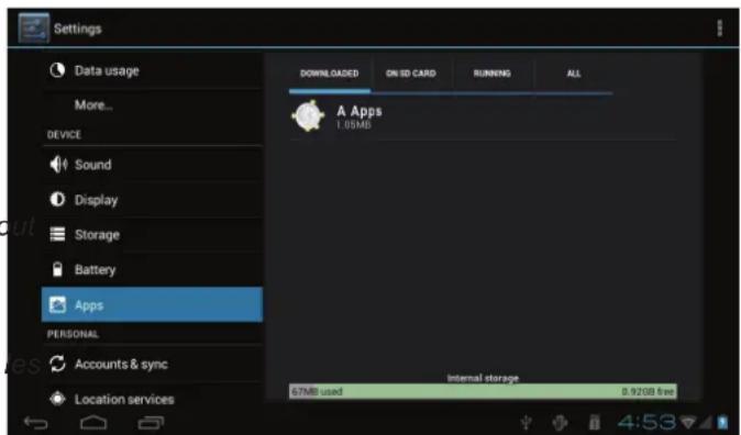COBY Kyros MID9042 - Gestion des Applications - 6