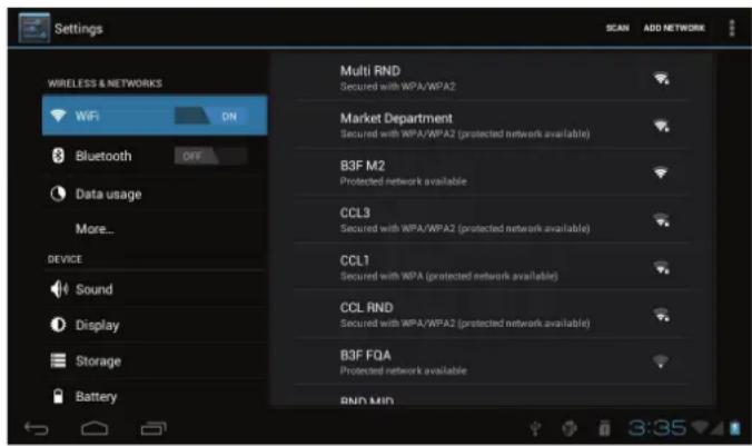 COBY Kyros MID9042 - Connect to a Wi-Fi network - 1