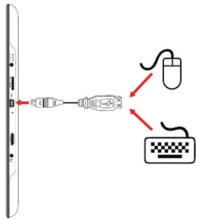 COBY Kyros MID9742 - Using the USB Full-Size Adapter - 1