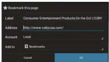 COBY Kyros MID9742 - Para marcar una página web. - 3
