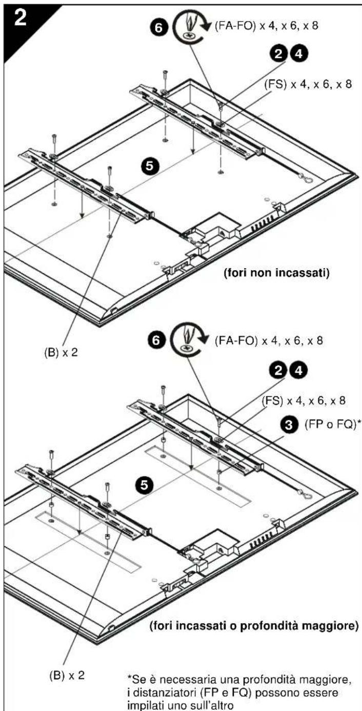 Chief iCLPFM3B02 - INSTALLAZIONE DELLA PIASTRA A MURO SULLA PARETE - CALCESTRUZZO PIENO, BLOCCO IN CALCESTRUZZO O MATTONI - 4