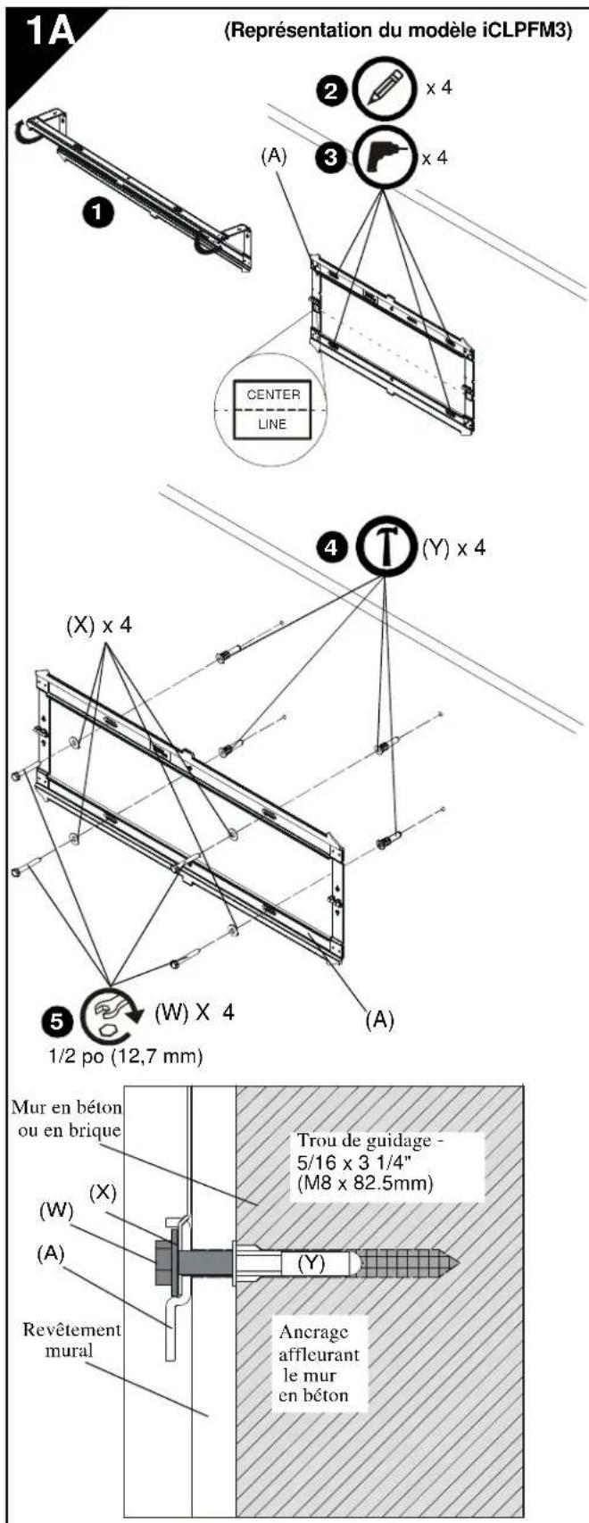 Chief iCLPFM3B02 - INSTALLER L'APPLIQUE AU MUR – POTEAUX DE CLOISON EN BOIS - 2