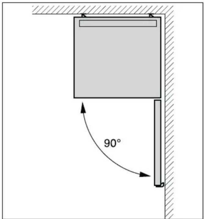 BOSCH KSV36AI40 - Afstand tot de wand - 1