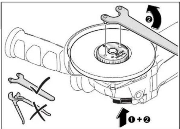 Technical diagram showing mechanical assembly with labeled parts and directional arrows indicating motion or assembly steps