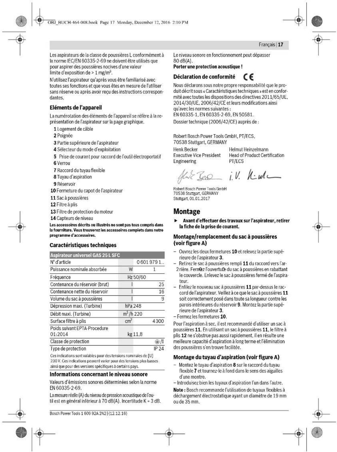 BOSCH GAS 25 - ATTENTION - 8