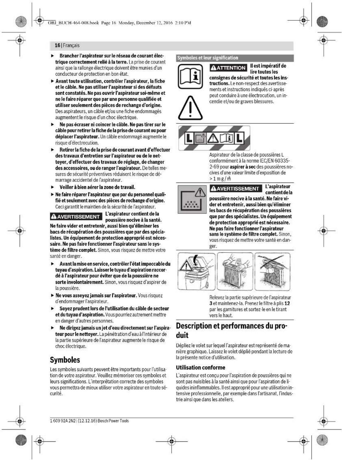 BOSCH GAS 25 - ATTENTION - 7
