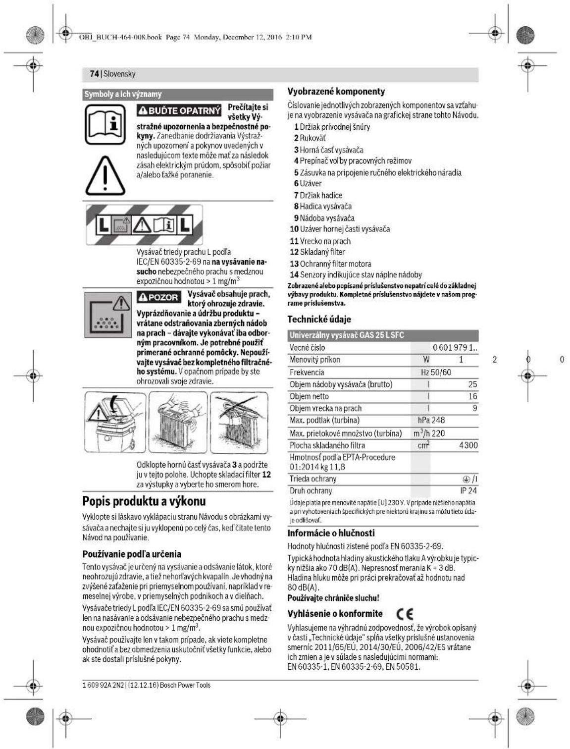 BOSCH GAS 25 - Bezpečnostné poukny - 4