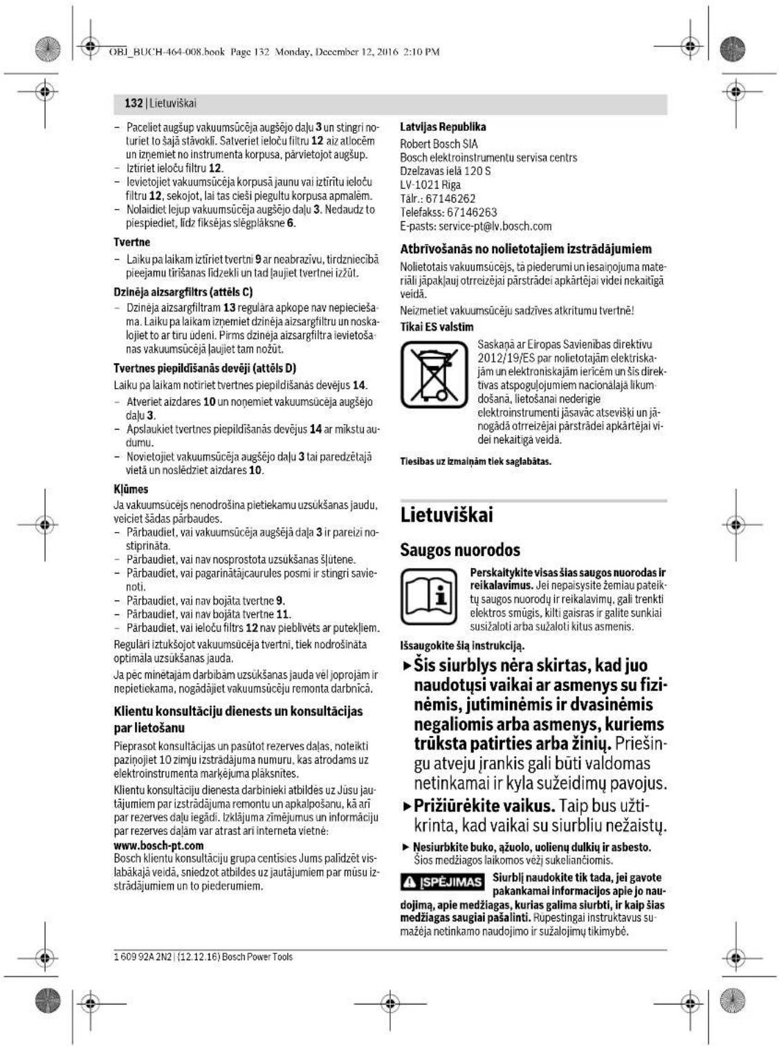 BOSCH GAS 25 - Ielocu filtra iznemsa vainoma (attels C) - 7