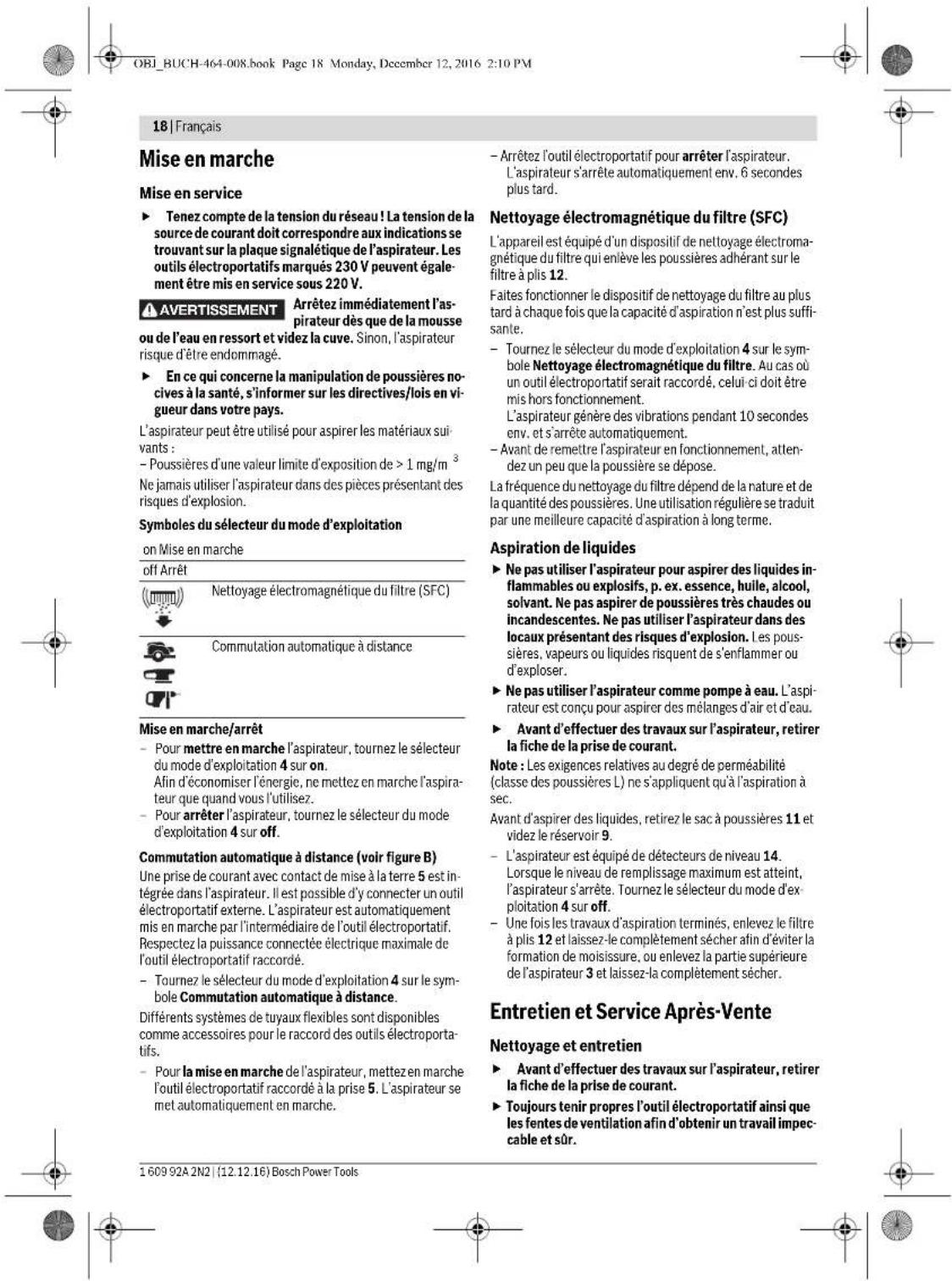 BOSCH GAS 25 - ATTENTION - 9