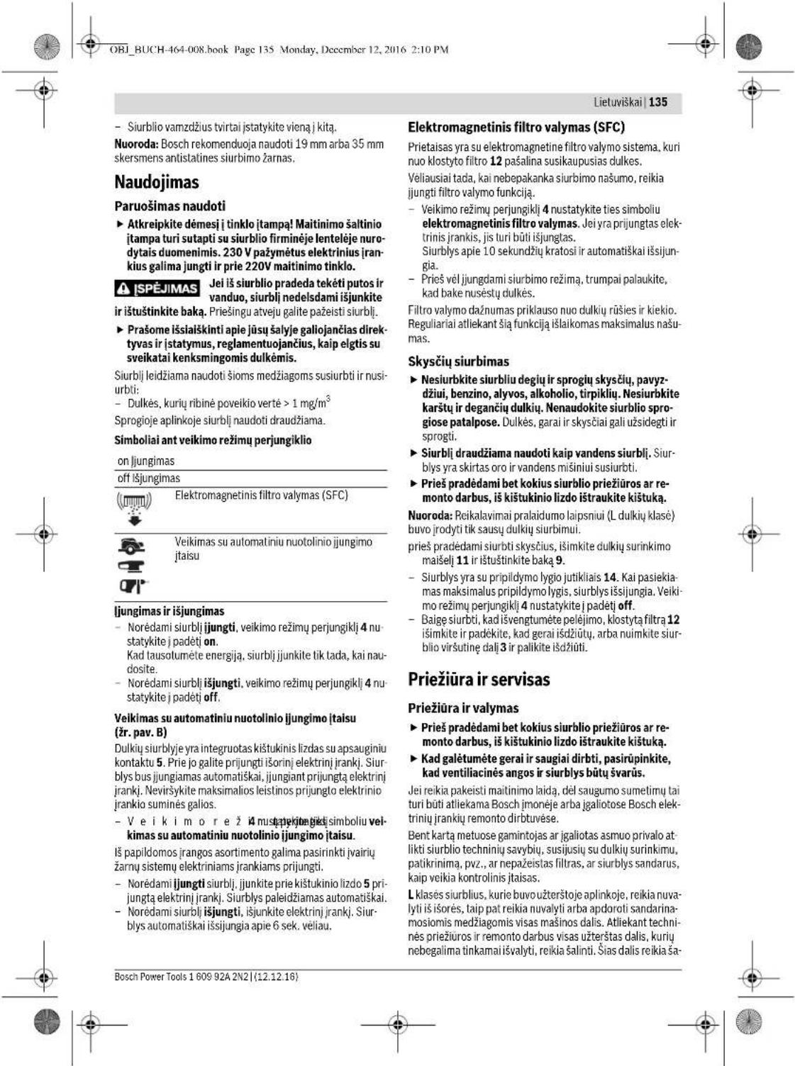 BOSCH GAS 25 - Siurbiamosios zarnos montavimas (zr. pav. A) - 2