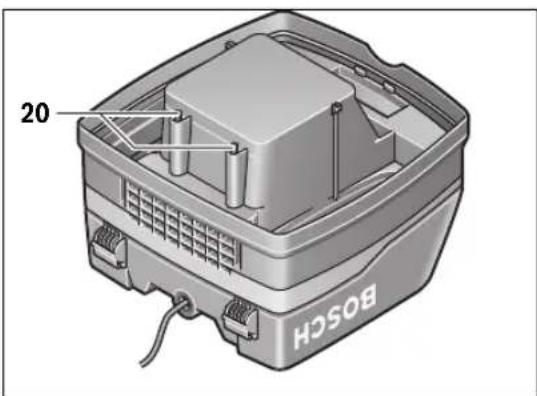 BOSCH GAS 50 M Professional - Motorvédő szűrő (lásd a „C” ábrát) - 1