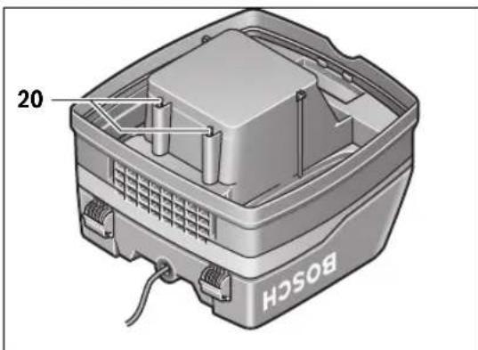 BOSCH GAS 50 M Professional - Ochranný filter motora (pozri obrázok C) - 1