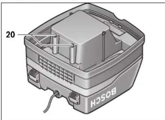 BOSCH GAS 50 M Professional - Motor koruma filtresi (Bakınız: Şekil C) - 1