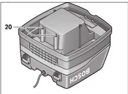 BOSCH GAS 50 M Professional - Moottorinsuojasuodatin (katso kuva C) - 1