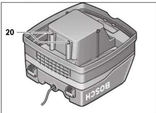 BOSCH GAS 50 M Professional - Защитный фильтр двигателя (см. рис. С) - 1