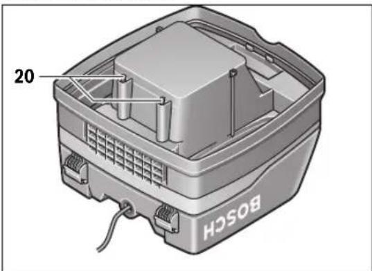 BOSCH GAS 50 M Professional - Filtr zabezpieczający silnik (zob. rys. C) - 1