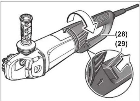 BOSCH GWS 26230 LVI Professional - Vrid huvudhandtaget - 1